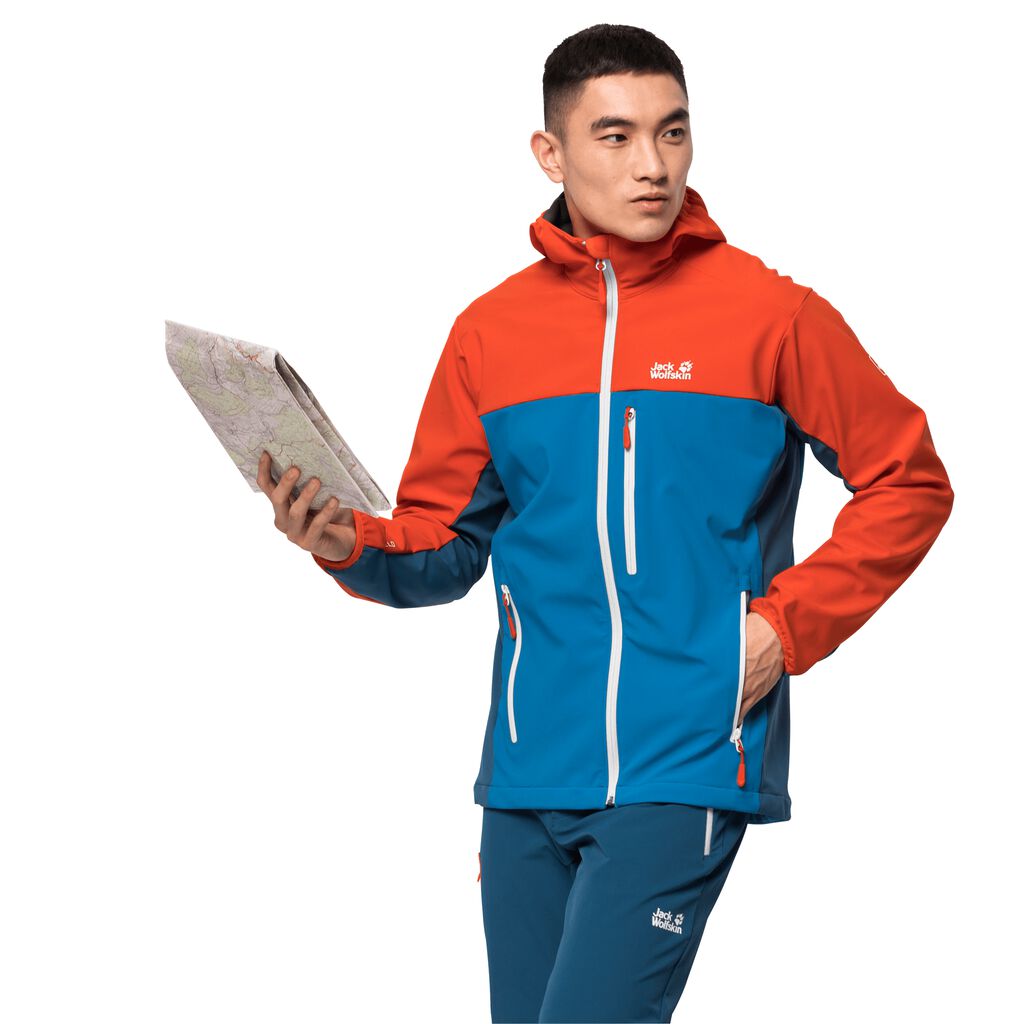 Jack Wolfskin EAGLE PEAK softshell μπουφαν ανδρικα μπλε | GR6978757